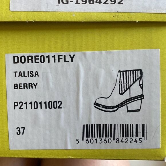 Fly London Women's Doreo 11 Fly Ankle Boots Berry Talisa Size 37 - Picture 4 of 5